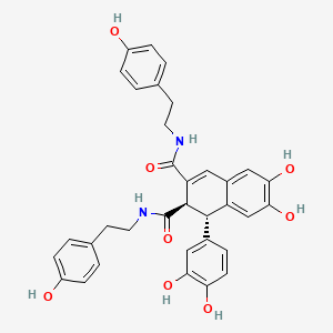 molecular formula C34H32N2O8 B6594924 Cannabisin-B CAS No. 144506-17-2