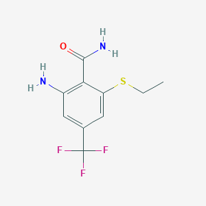 molecular formula C10H11F3N2OS B6595106 2-Amino-6-(ethylthio)-4-(trifluoromethyl)benzamide CAS No. 1823182-34-8