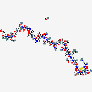 molecular formula C173H271N51O55S2 B6595140 H-DL-Lys-DL-Cys(1)-DL-Asn-DL-xiThr-DL-Ala-DL-xiThr-DL-Cys(1)-DL-Ala-DL-xiThr-DL-Gln-DL-Arg-DL-Leu-DL-Ala-DL-Asn-DL-Phe-DL-Leu-DL-Val-DL-His-DL-Ser-DL-Ser-DL-Asn-DL-Asn-DL-Phe-Gly-DL-Pro-DL-xiIle-DL-Leu-DL-Pro-DL-Pro-DL-xiThr-DL-Asn-DL-Val-Gly-DL-Ser-DL-Asn-DL-xiThr-DL-Tyr-NH2.CH3CO2H CAS No. 187887-46-3