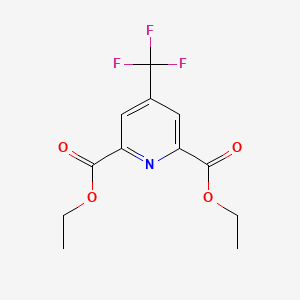 molecular formula C12H12F3NO4 B6595205 Diethyl 4-(trifluoromethyl)-2,6-pyridinedicarboxylate CAS No. 2021236-10-0
