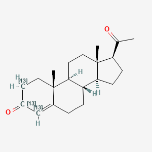 molecular formula C21H30O2 B6595538 Progesterone-2,3,4-13C3 CAS No. 327048-87-3