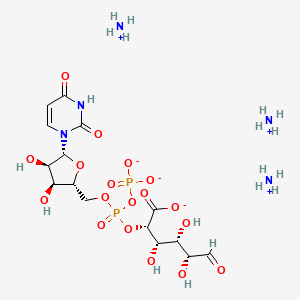 molecular formula C15H31N5O18P2 B6595711 triazanium;(2S,3S,4S,5R)-2-[[(2R,3S,4R,5R)-5-(2,4-dioxopyrimidin-1-yl)-3,4-dihydroxyoxolan-2-yl]methoxy-phosphonatooxyphosphoryl]oxy-3,4,5-trihydroxy-6-oxohexanoate CAS No. 43195-60-4