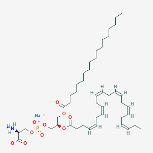 Sodium (2S,8R,13Z,16Z,19Z,22Z,25Z,28Z)-2-azaniumyl-8-[(octadecanoyloxy)methyl]-5-oxido-5,10-dioxo-4,6,9-trioxa-5lambda~5~-phosphahentriaconta-13,16,19,22,25,28-hexaen-1-oate