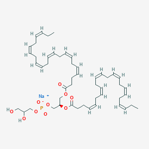 B6595750 Sodium (2R)-2,3-bis{[(4Z,7Z,10Z,13Z,16Z,19Z)-docosa-4,7,10,13,16,19-hexaenoyl]oxy}propyl 2,3-dihydroxypropyl phosphate CAS No. 474943-23-2