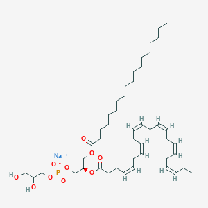 molecular formula C46H78NaO10P B6595758 Sodium 2,3-dihydroxypropyl (2R)-2-{[(4Z,7Z,10Z,13Z,16Z,19Z)-docosa-4,7,10,13,16,19-hexaenoyl]oxy}-3-(octadecanoyloxy)propyl phosphate CAS No. 474943-27-6