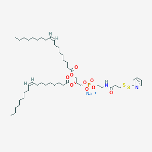 molecular formula C49H84N2NaO9PS2 B6595759 Sodium (2R)-2,3-bis{[(9Z)-octadec-9-enoyl]oxy}propyl 2-{3-[(pyridin-2-yl)disulfanyl]propanamido}ethyl phosphate CAS No. 474944-13-3