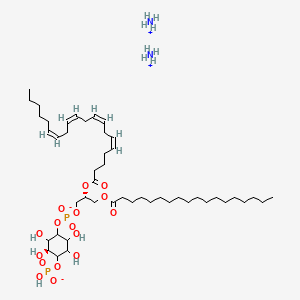 Bisammonium (2R)-2-{[(5Z,8Z,11Z,14Z)-icosa-5,8,11,14-tetraenoyl]oxy}-3-(octadecanoyloxy)propyl (3S)-2,3,5,6-tetrahydroxy-4-[(hydroxyphosphinato)oxy]cyclohexyl phosphate