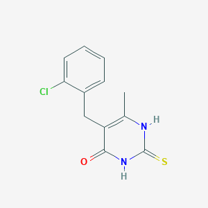 molecular formula C12H11ClN2OS B6595814 5-(2-Chlorobenzyl)-6-methyl-2-sulfanylpyrimidin-4-ol CAS No. 500156-98-9