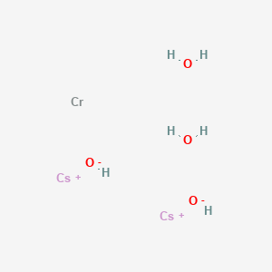 molecular formula CrCs2H6O4 B6595885 Caesium hydroxide--chromium--water (2/2/1/2) CAS No. 56320-90-2
