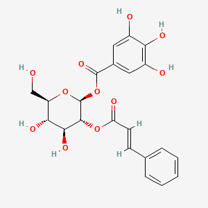 molecular formula C22H22O11 B6595901 1-O-Galloyl-2-O-cinnamoyl-glucose CAS No. 56994-83-3