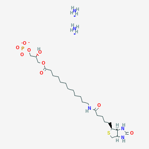 molecular formula C25H52N5O9PS B6596202 diazanium;[(2R)-3-[12-[5-[(3aS,4S,6aR)-2-oxo-1,3,3a,4,6,6a-hexahydrothieno[3,4-d]imidazol-4-yl]pentanoylamino]dodecanoyloxy]-2-hydroxypropyl] phosphate CAS No. 799812-69-4