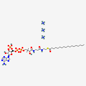 molecular formula C39H79N10O17P3S B6596246 triazanium;[(2R,3R,5R)-5-(6-aminopurin-9-yl)-4-hydroxy-2-[[[[(3R)-3-hydroxy-2,2-dimethyl-4-[[3-(2-octadecanoylsulfanylethylamino)-3-oxopropyl]amino]-4-oxobutoxy]-oxidophosphoryl]oxy-oxidophosphoryl]oxymethyl]oxolan-3-yl] hydrogen phosphate CAS No. 799812-87-6