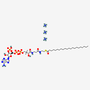 molecular formula C43H87N10O17P3S B6596258 triazanium;[(2R,3R,5R)-5-(6-aminopurin-9-yl)-2-[[[[(3R)-4-[[3-(2-docosanoylsulfanylethylamino)-3-oxopropyl]amino]-3-hydroxy-2,2-dimethyl-4-oxobutoxy]-oxidophosphoryl]oxy-oxidophosphoryl]oxymethyl]-4-hydroxyoxolan-3-yl] hydrogen phosphate CAS No. 799812-95-6