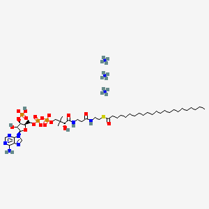 molecular formula C44H89N10O17P3S B6596264 triazanium;[(2R,3R,5R)-5-(6-aminopurin-9-yl)-4-hydroxy-2-[[[[(3R)-3-hydroxy-2,2-dimethyl-4-oxo-4-[[3-oxo-3-(2-tricosanoylsulfanylethylamino)propyl]amino]butoxy]-oxidophosphoryl]oxy-oxidophosphoryl]oxymethyl]oxolan-3-yl] hydrogen phosphate CAS No. 799812-97-8