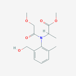 molecular formula C15H21NO5 B6596337 Methyl N-(2-(hydroxymethyl)-6-methylphenyl)-N-(methoxyacetyl)-DL-alanine CAS No. 85933-49-9
