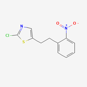 molecular formula C11H9ClN2O2S B6596340 2-chloro-5-[2-(2-nitrophenyl)ethyl]-1,3-thiazole CAS No. 861209-92-9