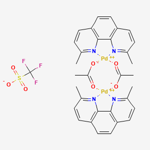 Acetato(2,9-dimethyl-1,10-phenanthroline)palladium(II) dimer bis(trifluoromethanesulfonate)