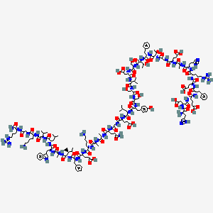 molecular formula C184H273N51O57 B6596565 GLP-1 (1-36) amide (human, bovine, guinea pig, mouse, rat) trifluoroacetate salt H-His-Asp-Glu-Phe-Glu-Arg-His-Ala-Glu-Gly-Thr-Phe-Thr-Ser-Asp-Val-Ser-Ser-Tyr-Leu-Glu-Gly-Gln-Ala-Ala-Lys-Glu-Phe-Ile-Ala-Trp-Leu-Val-Lys-Gly-Arg-NH2 trifluoroacetate salt CAS No. 99658-04-5