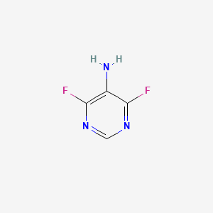 molecular formula C4H3F2N3 B6596578 4,6-difluoropyrimidin-5-amine CAS No. 669-80-7