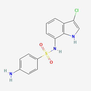 4-amino-N-(3-chloro-1H-indol-7-yl)benzene-1-sulfonamide
