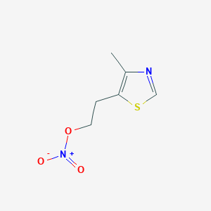 molecular formula C6H8N2O3S B6596599 2-(4-methyl-1,3-thiazol-5-yl)ethyl nitrate CAS No. 252568-49-3