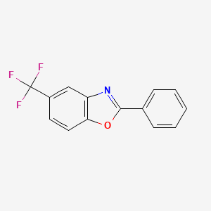 molecular formula C14H8F3NO B6596623 Benzoxazole, 2-phenyl-5-(trifluoromethyl)- CAS No. 143925-49-9