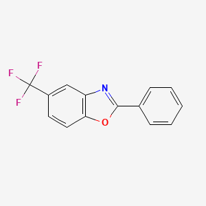molecular formula C14H8F3NO B6596623 2-phenyl-5-(trifluoromethyl)-1,3-benzoxazole CAS No. 143925-49-9