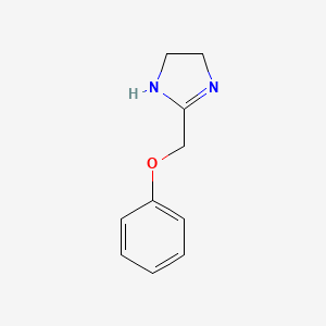 molecular formula C10H12N2O B6596628 2-(phenoxymethyl)-4,5-dihydro-1H-imidazole CAS No. 43111-36-0