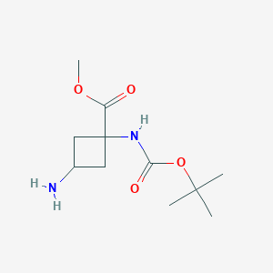 methyl (1r,3r)-3-amino-1-{[(tert-butoxy)carbonyl]amino}cyclobutane-1-carboxylate, trans