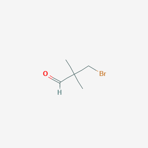 molecular formula C5H9BrO B6596659 Propanal, 3-bromo-2,2-dimethyl- CAS No. 34795-31-8