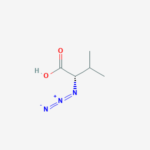 molecular formula C5H9N3O2 B6596743 Butanoic acid, 2-azido-3-methyl-, (2S)- CAS No. 40224-47-3