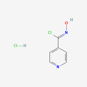 molecular formula C6H6Cl2N2O B6597159 N-Hydroxyisonicotinimidoyl chloride monohydrochloride CAS No. 4185-98-2
