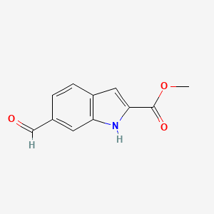 molecular formula C11H9NO3 B6597199 methyl 6-formyl-1H-indole-2-carboxylate CAS No. 104291-82-9