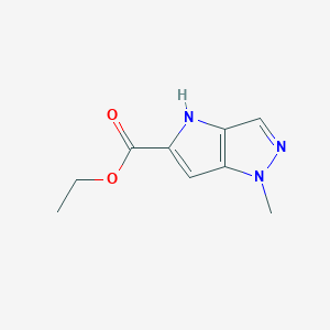 ethyl 1-methyl-1H,4H-pyrrolo[3,2-c]pyrazole-5-carboxylate