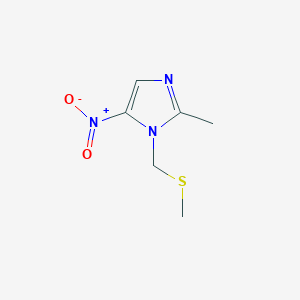 2-methyl-1-[(methylsulfanyl)methyl]-5-nitro-1H-imidazole