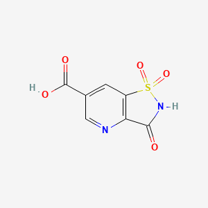 B6597233 1,1,3-trioxo-2H,3H-1lambda6-[1,2]thiazolo[4,5-b]pyridine-6-carboxylic acid CAS No. 2138157-71-6