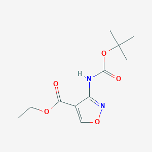 molecular formula C11H16N2O5 B6597249 ethyl3-{[(tert-butoxy)carbonyl]amino}-1,2-oxazole-4-carboxylate CAS No. 2260936-39-6