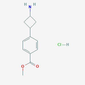 molecular formula C12H16ClNO2 B6597252 Methyl 4-[(1r,3r)-3-aminocyclobutyl]benzoate hydrochloride CAS No. 2243501-27-9