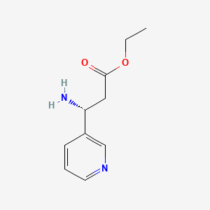 ethyl (3R)-3-amino-3-(pyridin-3-yl)propanoate