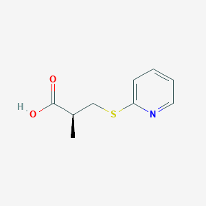 molecular formula C9H11NO2S B065974 (2S)-2-methyl-3-pyridin-2-ylsulfanylpropanoic acid CAS No. 191414-23-0