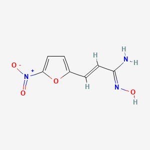 molecular formula C7H7N3O4 B6597423 N'-hydroxy-3-(5-nitrofuran-2-yl)prop-2-enimidamide CAS No. 4928-23-8