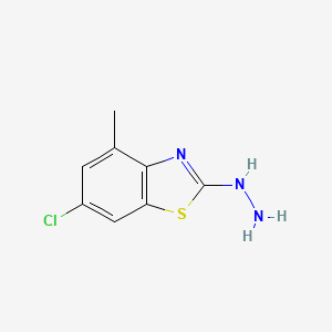molecular formula C8H8ClN3S B6597683 6-CHLORO-2-HYDRAZINYL-4-METHYL-1,3-BENZOTHIAZOLE CAS No. 80945-75-1