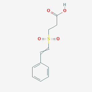 3-(2-Phenylethenylsulfonyl)propanoic acid