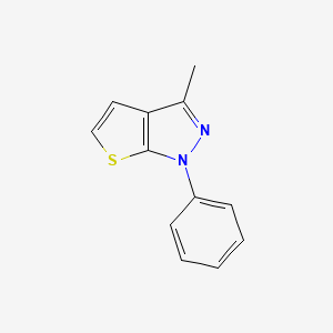 molecular formula C12H10N2S B6598020 3-methyl-1-phenyl-1H-thieno[2,3-c]pyrazole CAS No. 24086-35-9