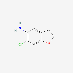 molecular formula C8H8ClNO B6598120 6-Chloro-2,3-dihydrobenzofuran-5-amine CAS No. 1173434-87-1