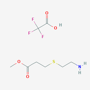 molecular formula C8H14F3NO4S B6598477 Trifluoroacetic acid methyl 3-[(2-aminoethyl)sulfanyl]propanoate CAS No. 145119-03-5