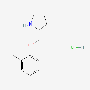 molecular formula C12H18ClNO B6598518 2-(2-Methylphenoxymethyl)pyrrolidine hydrochloride CAS No. 1803601-12-8