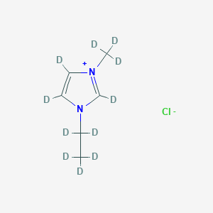 molecular formula C6H11ClN2 B065986 1-乙基-3-甲基咪唑鎓氯化物-d11 CAS No. 160203-52-1