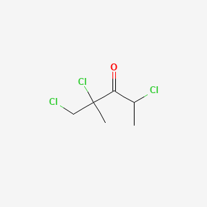 molecular formula C6H9Cl3O B6598611 3-Pentanone, 1,2,4-trichloro-2-methyl- CAS No. 145556-04-3