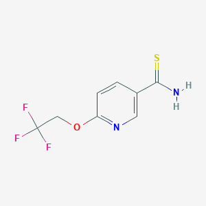 molecular formula C8H7F3N2OS B065987 6-(2,2,2-Trifluoroethoxy)pyridine-3-carbothioamide CAS No. 175277-59-5